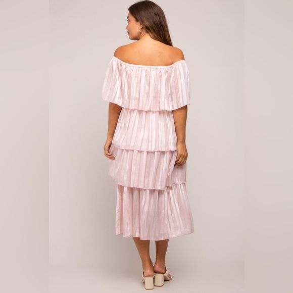 Petal & pup striped tiered midi dress nwot - Picture 3 of 5